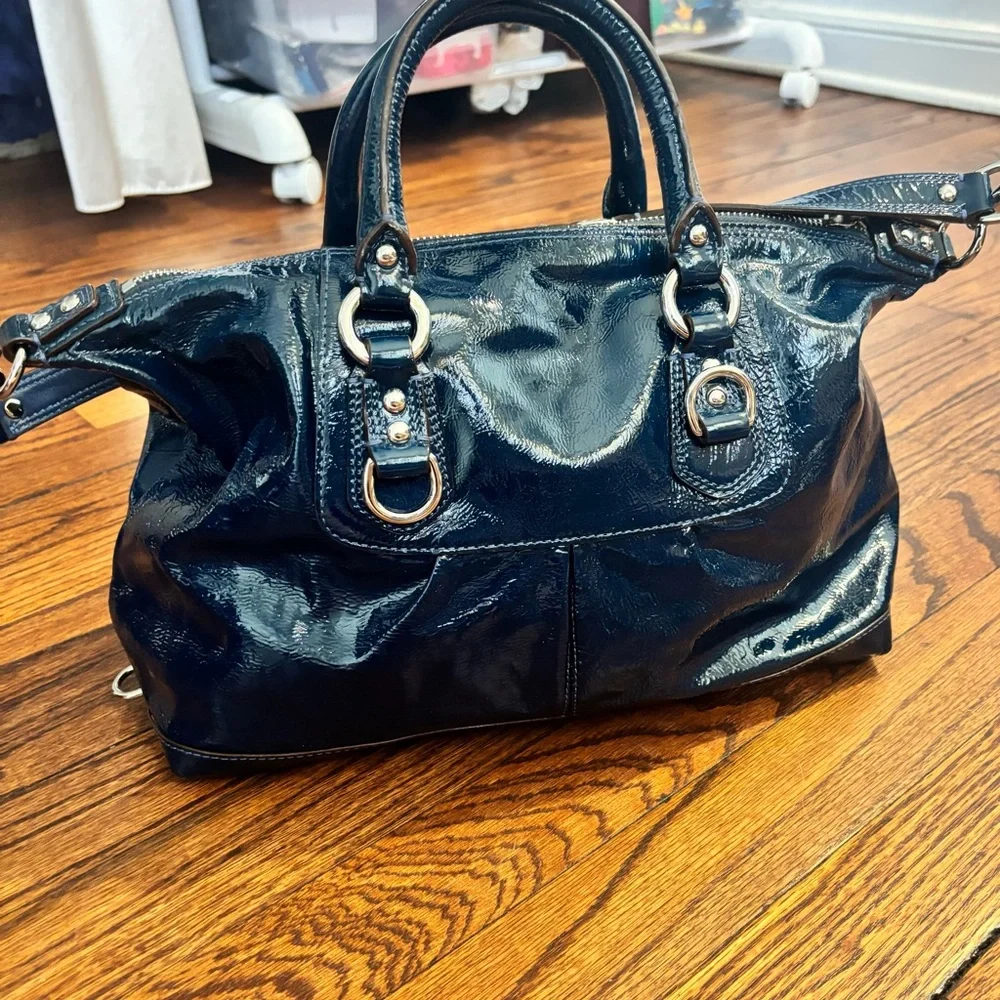 Coach Madison Patent Leather Sabrina Large Satchel - Picture 3 of 11